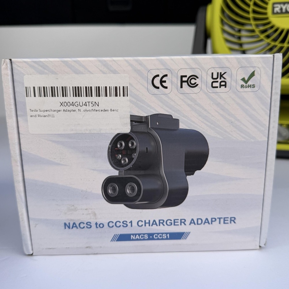 NACS To CCS1 Tesla Supercharger Adapter 500A 1000V DC NACS-CCS1 Black IP54